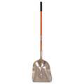 Hisco #10 Scoop Shovel, Aluminum Blade, 44 in L Orange Fiberglass Handle HIAGS10L