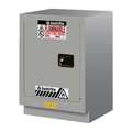 Justrite Cabinet, 15 gal, Flammable, Silver 882434