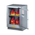 Justrite Cabinet, 15 gal, Flammable, Silver 882424