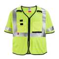 Milwaukee Tool Arc-Rated/Flame-Resistant Cat 1 Class 3 High Visibility Yellow Mesh Safety Vest - 4X-Large/5X-Large 48-73-5224