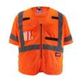 Milwaukee Tool Class 3 High Visibility Orange Mesh Safety Vest - 4X-Large/5X-Large 48-73-5138