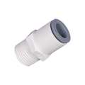Parker Push-to-Connect, Threaded Metric Plastic Push-to-Connect Fitting, Polymer, White 6505 06 13WP2