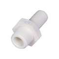 Parker Barbed, Threaded Fractional Plastic Push-to-Connect Fitting, Polymer, White 6521 56 11WP2