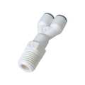 Parker Push-to-Connect, Threaded Fractional Plastic Push-to-Connect Fitting, Polymer, White 6548 56 11WP2