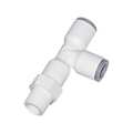 Parker Push-to-Connect, Threaded Fractional Plastic Push-to-Connect Fitting, Polymer, White 6503 60 18WP2
