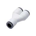 Parker Push-to-Connect Fractional Plastic Push-to-Connect Fitting, Polymer, White 6340 08 00WP2