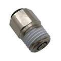 Legris Metric Push-to-Connect Fitting, Brass, Silver 3091 06 10