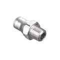 Legris Push-to-Connect, Threaded Metric Stainless Steel Push-to-Connect Fitting, Stainless Steel, Silver 3805 12 21