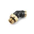 Parker Push-to-Connect, Threaded Metric DOT Push-to-Connect Fitting, Composite, Black 379PTCR-10-MA12
