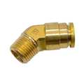 Parker Brass DOT Push-to-Connect Fitting, Brass, Silver VS179PTCNS-10-6