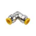 Parker Push-to-Connect Metric Metal Push-to-Connect Fitting, Brass, Silver 165PLP-10M