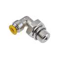 Parker Push-to-Connect, Threaded Metric Metal Push-to-Connect Fitting, Brass, Silver 169PLP-6M-4G