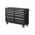 Craftsman S2000 Tool Cabinet, 10 Drawer, Black, 52 in W x 18 in D x 37-1/2 in H CMST352102BK