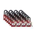 Brady Padlock, 6 Pins, Red, PK24 SDPL-RED-38PL-KD24