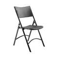 National Public Seating Folding Chair, 300 lb, Plastic, Black, PK4 610