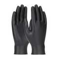 Pip Grippaz Skins, Nitrile Disposable Gloves, 6 mil Palm, Nitrile, Powder-Free, L ( 9 ), 50 PK, Black 67-246/L