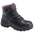 Avenger Safety Footwear Size 7 Women's 6 in Work Boot Steel Work Boot, Black A8124