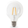Feit Electric 2.5 W, Compact LED Bulb, White, G25, 2700K Temp. Clear, Dimmable BPG2525/927CA/FIL/RP