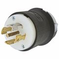 Hubbell HBL2811ST - Twist-Lock® EdgeConnect™ Plug with Spring Termination, 30A, 120/208V, L21-30P, Black and White Nylon HBL2811ST