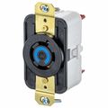 Hubbell HBL2420ST - Twist-Lock® EdgeConnect™ Receptacle with Spring Termination, 20A, 3P 250V, L15-20R, Black HBL2420ST