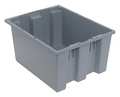 Quantum Storage Systems Stack & Nest Container, Gray, Polyethylene, 19 1/2 in L, 15 1/2 in W, 10 in H SNT190GY