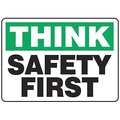 Accuform Motivational Safety Sign, 7" H, 10" W, Plastic, Rectangle, English, MGNF956VP MGNF956VP