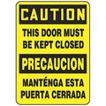 Accuform Spanish-Bilingual Caution Sign, 14"X10", Sign Legend Color: Black, SBMABR625VA SBMABR625VA