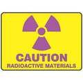 Accuform Caution Sign, 10 in H, 14 in W, Aluminum, Rectangle, MRAD502VA MRAD502VA