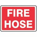 Accuform Fire Hose Sign, 14X5", R/WHT, PLSTC, FH MFXG597VP