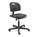 Bevco Polyurethane Desk Chair, 16" to 21", No Arms, Black V7007CC