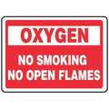 Accuform No Smoking Sign, 10" H, 14 in W, Rectangle, English, MCHL936VA MCHL936VA