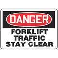 Accuform Danger Sign, 10" H, 14" W, Plastic, Rectangle, English, MVHR011VP MVHR011VP