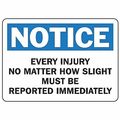 Accuform Notice Sign, 10" H, 14" W, Aluminum, Rectangle, English, MFSD801VA MFSD801VA