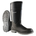 Dunlop Knee Boots, Size 8, 16" H, Black, Plain, PR 8968000