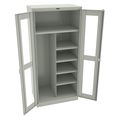 Tennsco 22 ga. ga. Steel Storage Cabinet, 36 in W, 78 in H, Stationary CVD2472 LIGHT GREY