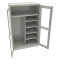 Tennsco 20/22 ga. ga. Steel Storage Cabinet, 48 in W, 78 in H, Stationary CVDJ2478SUC LIGHT GREY