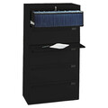 Tennsco 36" W Laterial File Cabinet, Black LPL3660L50 BLACK