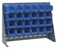 Quantum Storage Systems Steel Louvered Bench Rack, 27 in W x 1/4 in D x 21 in H, Gray QBR-2721-210-24BL