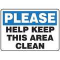 Accuform Housekeeping Sign, 10"X14", Plastic, Printed Language: English, MHSK918VP MHSK918VP