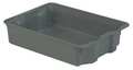 Lewisbins 500 lb Hang & Stack Storage Bin, Polyester, 18 1/8 in W, 6 1/8 in H, Gray, 25 5/16 in L SN2217-6PSM GREY