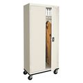 Sandusky Lee Solid Door Storage Cabinet, 46 in W, 72 in H, 24 in D, Putty TAWR462472-07