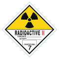 Zoro Select DOT Label Radioactive II Black, Red/White, Yellow, Pk100 9FEF2