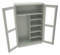 Tennsco 20/22 ga. Steel Clear View Storage Cabinet, 48 in W, 78 in H CVDJ1878SUC LIGHT GREY