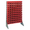 Quantum Storage Systems Steel Bin Rail Floor Rack, 36 in W x 15 in D x 54 in H, Red QRU-12S-220-96RD