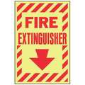 Accuform Fire Extinguisher Sign, 10X7", R/YEL MLFX534GF