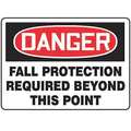 Accuform Danger Sign, 7 x 10In, R and BK/WHT, PLSTC, Header Legend Color: White MFPR104VP