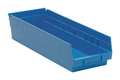 Quantum Storage Systems 50 lb Shelf Storage Bin, Polypropylene, 6 5/8 in W, 4 in H, 17 7/8 in L, Blue QSB104BL