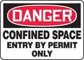 Accuform Danger Sign, 7X10", R and BK/Wht, Al, Eng, MCSP019VA MCSP019VA