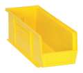 Quantum Storage Systems 50 lb Hang & Stack Storage Bin, Polypropylene, 5 1/2 in W, 5 in H, 14 3/4 in L, Yellow QUS234YL