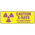 Brady Radiation Caution Sign, 3 1/2 in H, 10 in W, Polyester, Rectangle, 20110KLS 20110KLS